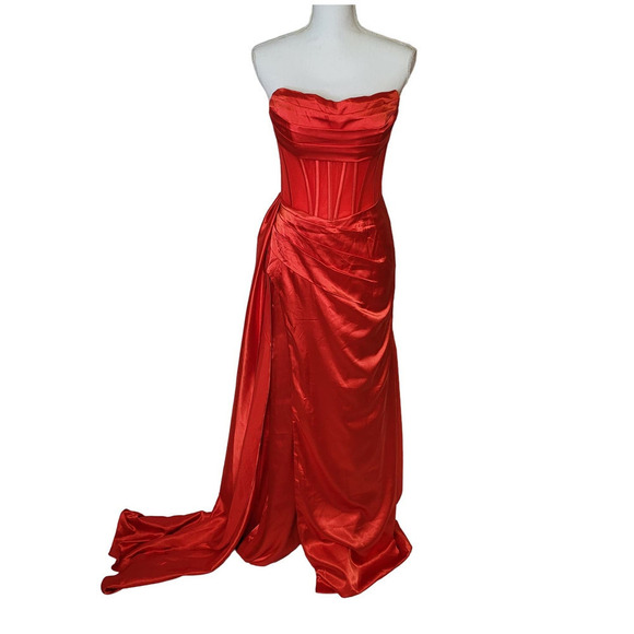 None Dresses & Skirts - NWT Beautiful Red Formal Gown Prom Dress Wedding Party Bridesmaid MOTB